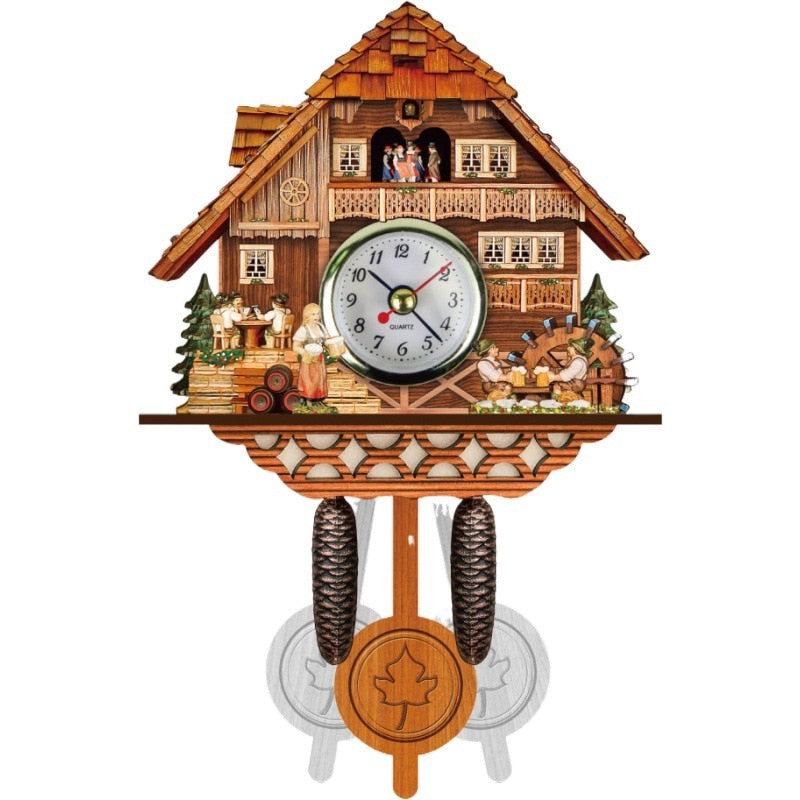 Horloge murale rétro à coucou