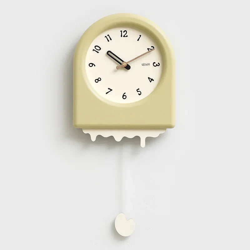 CremePendulum Clock - Horloge mural coréen au design moderne