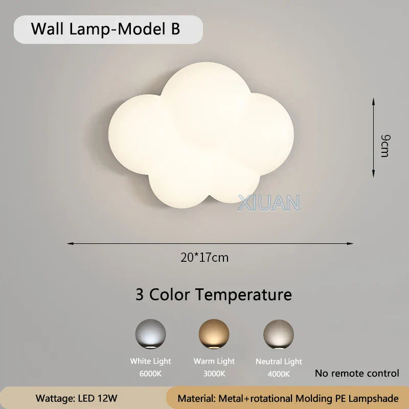 WhiteCloud Lampe – Éclairage mural LED élégant pour enfants