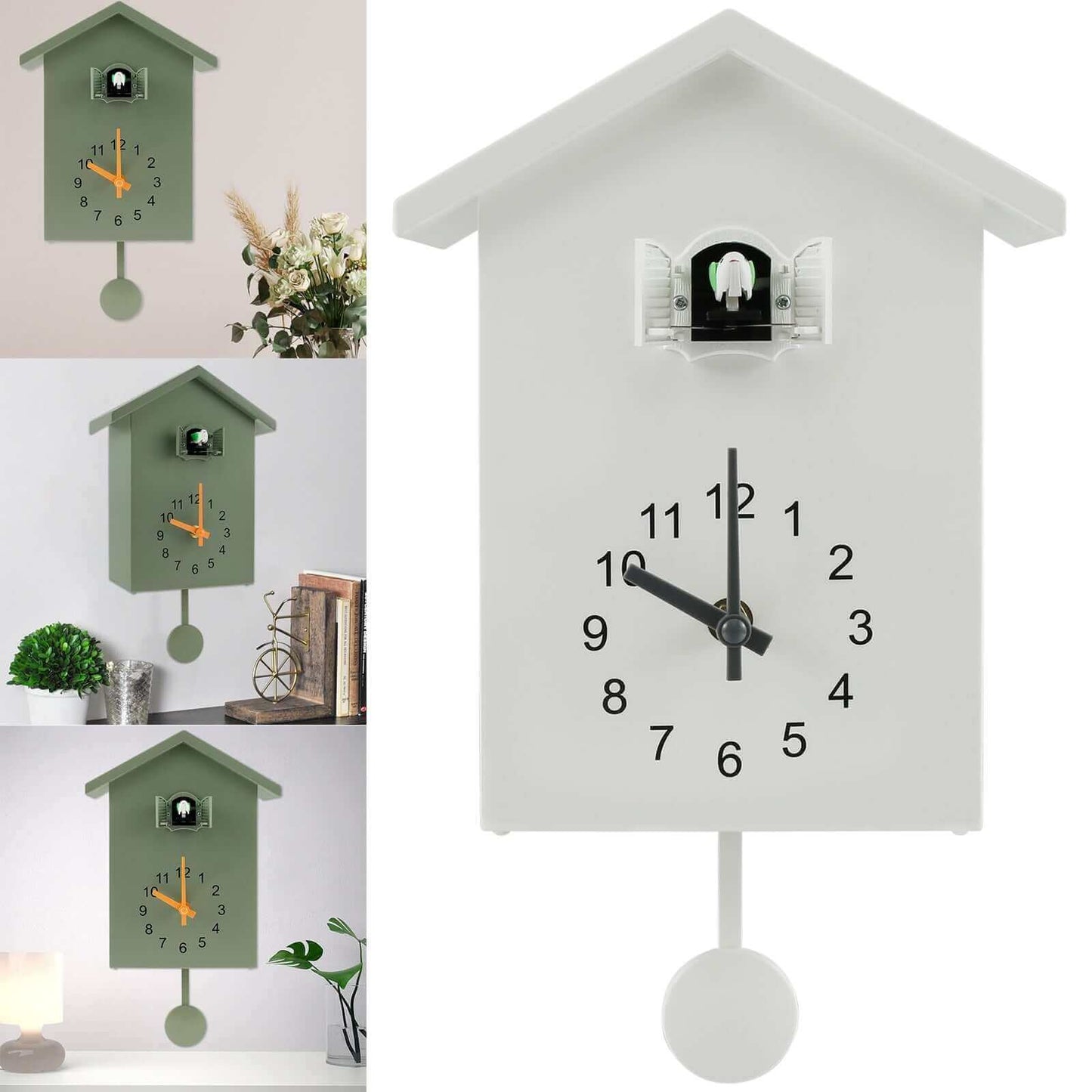 Horloge murale contemporaine en quartz coucou