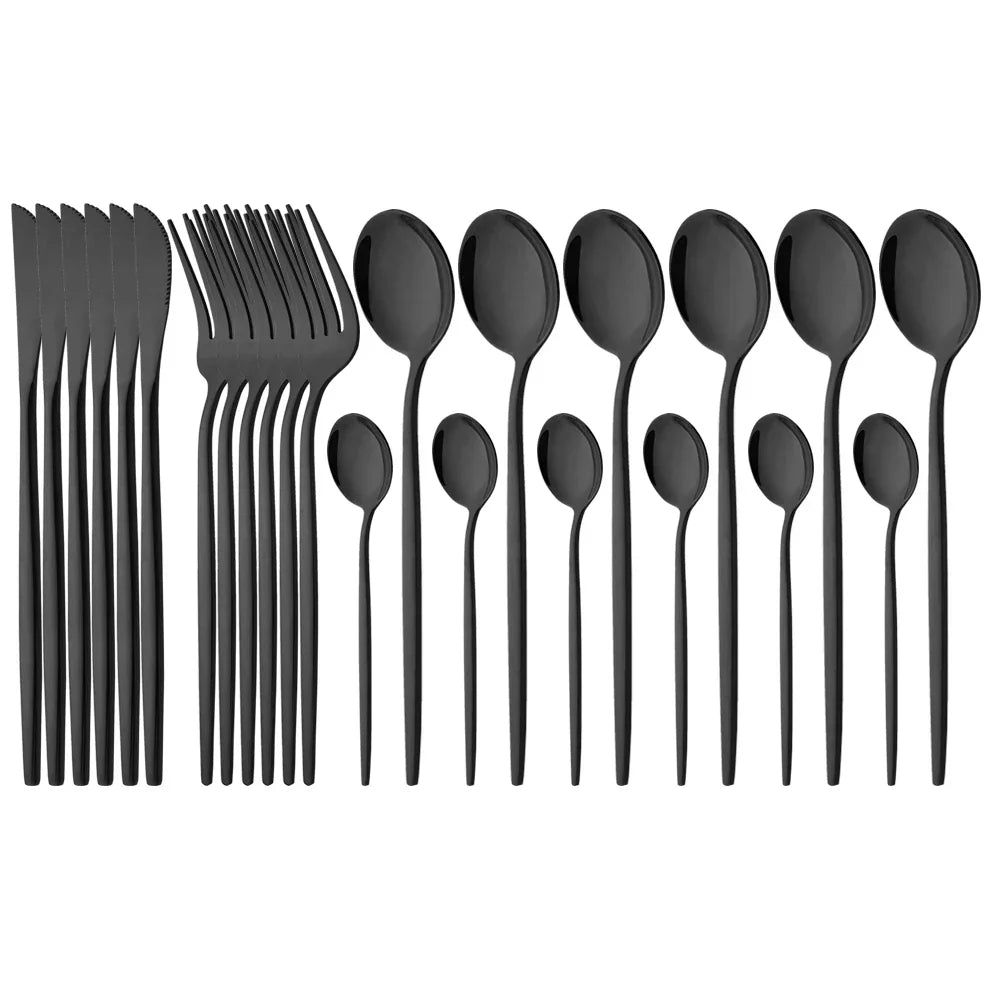 Floroux | Set de vaisselle en acier inoxydable