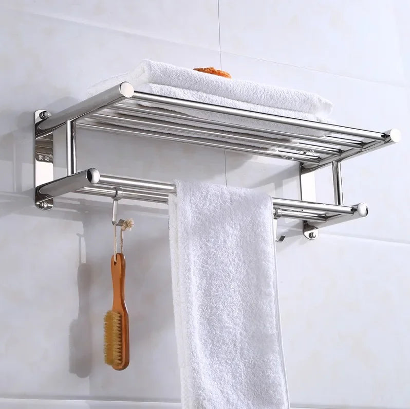 Floroux - Porte-serviette de haute qualité en acier inoxydable