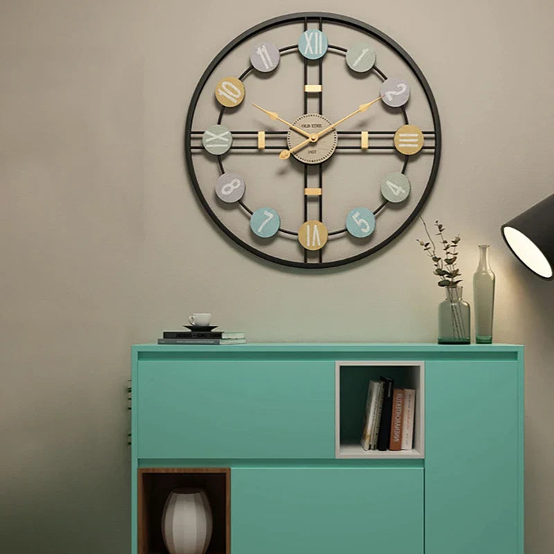 Floroux | Horloge murale vintage grande