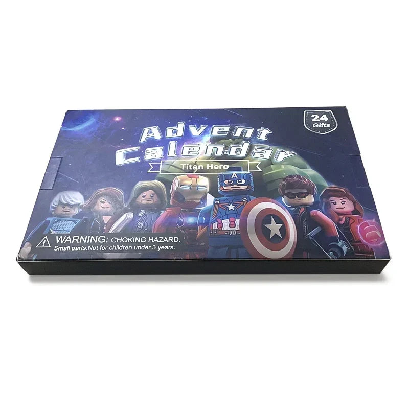 Calendrier de l'Avent de figurines d'action en PVC Marvel 24 pièces - Cadeau de compte à rebours de Noël pour enfants