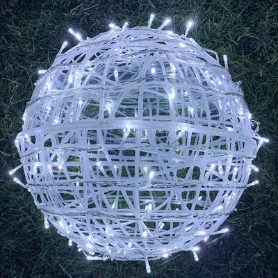 Sphere Lumières de Fête en Osier - Éclairage de Fête Élégant en Osier pour Chaque Occasion