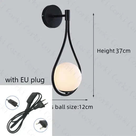 Appliquer Luxueux Verre Boule Applique