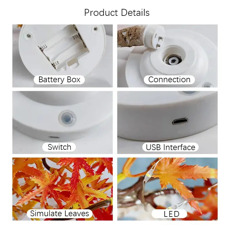 Érable Éclairé - Lampe Bonsaï LED Décorative