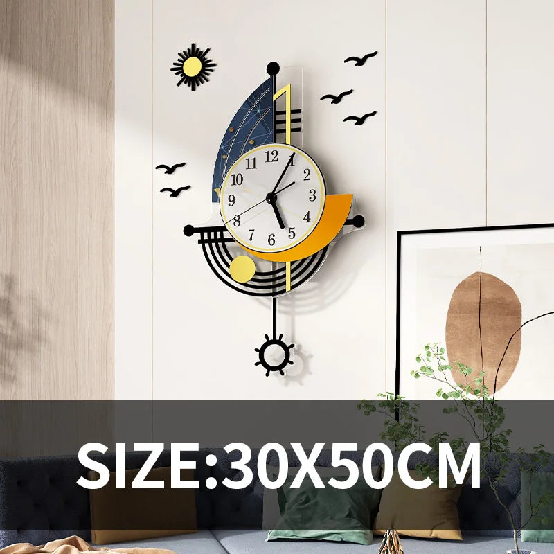 NauticTime Horloge - Élégante Horloge Murale Voilier