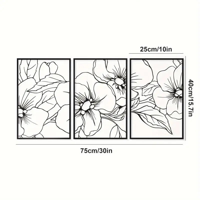 Art mural floral en ligne simple