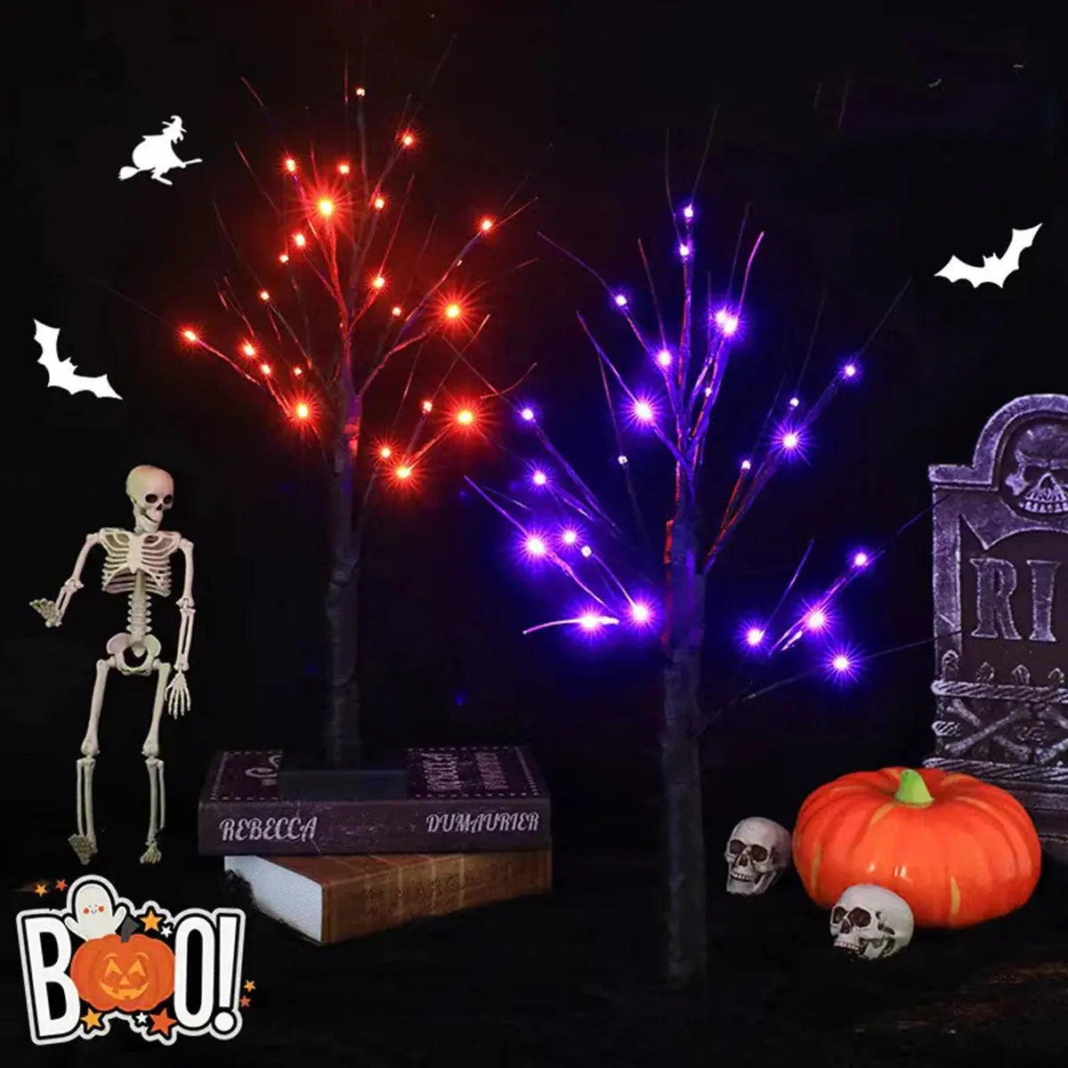 BirchLight - Lampe Arbre Bouleau Halloween Déco Intérieure