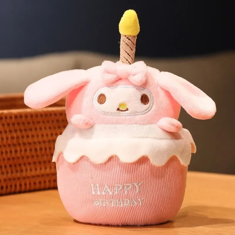 Floroux - Gâteau d'anniversaire en peluche magique avec bougie musicale