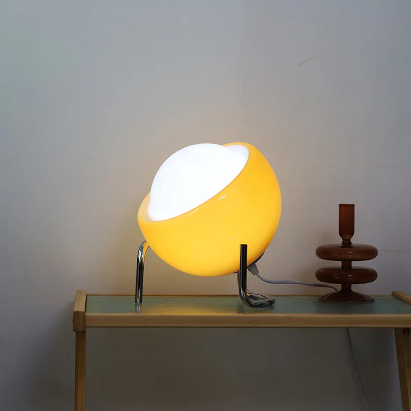 Bauhaus Moyen Âge Lampe de table intérieure Chambre Lampe de nuit Salon Verre décoration créative Lampe de bureau Nordique LED Rétro Lampes de chevet