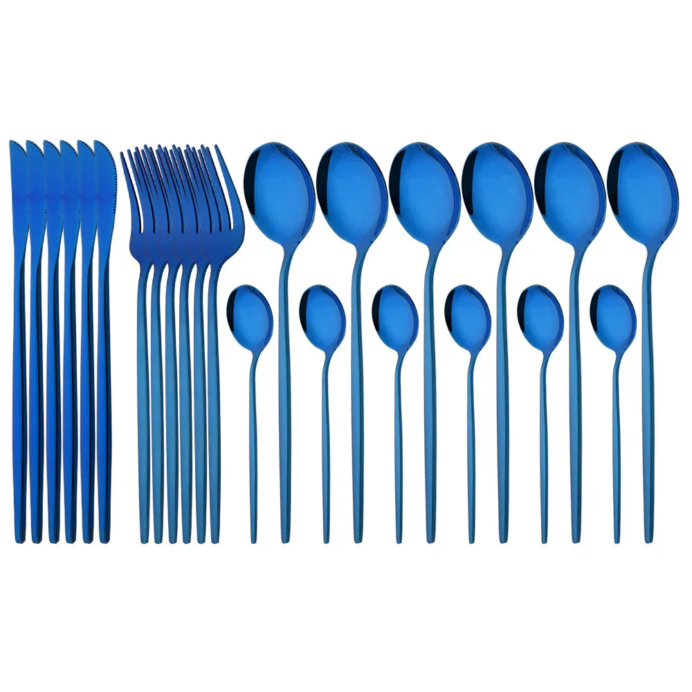 Floroux | Set de vaisselle en acier inoxydable