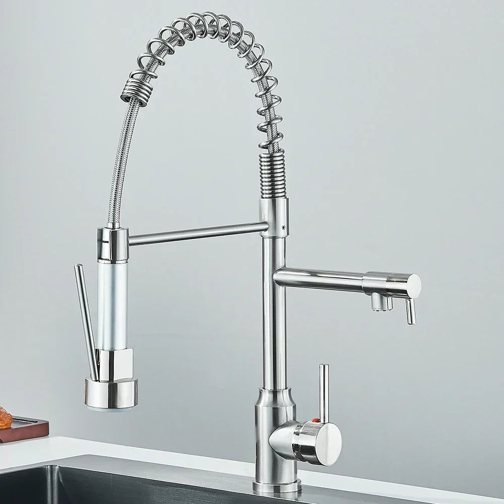 HydroFlex – Robinet de cuisine moderne avec double sortie