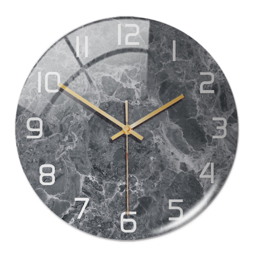 Montre murale en marbre stylé avec mécanisme silencieux