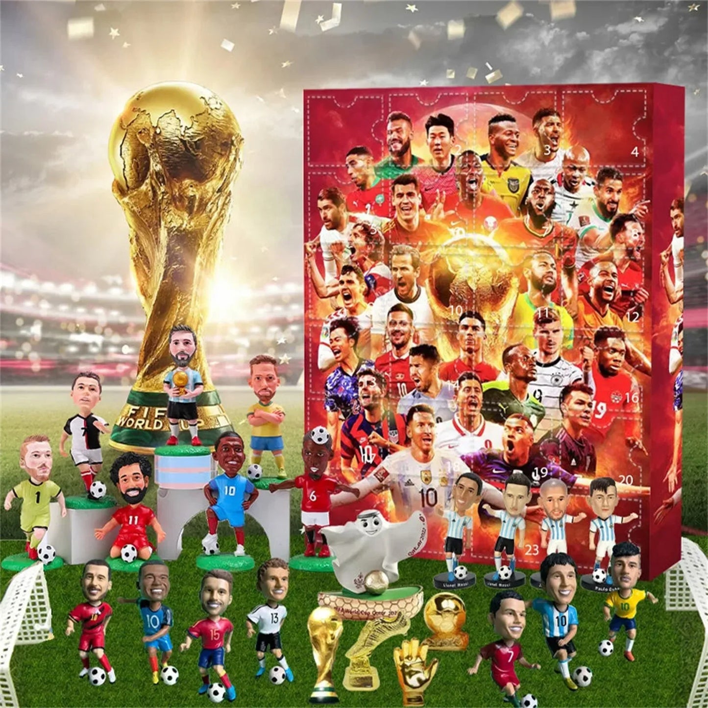 Calendrier de l'Avent de Soccer 2024 - Ensemble de compte à rebours de 24 jours pour enfants, Cadeaux de Noël sportifs amusants