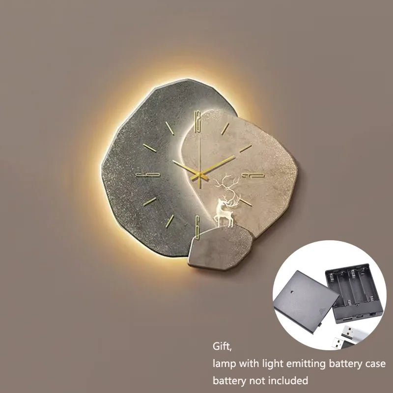 CreamWind Horloge – Horloge mural moderne et élégante avec LED