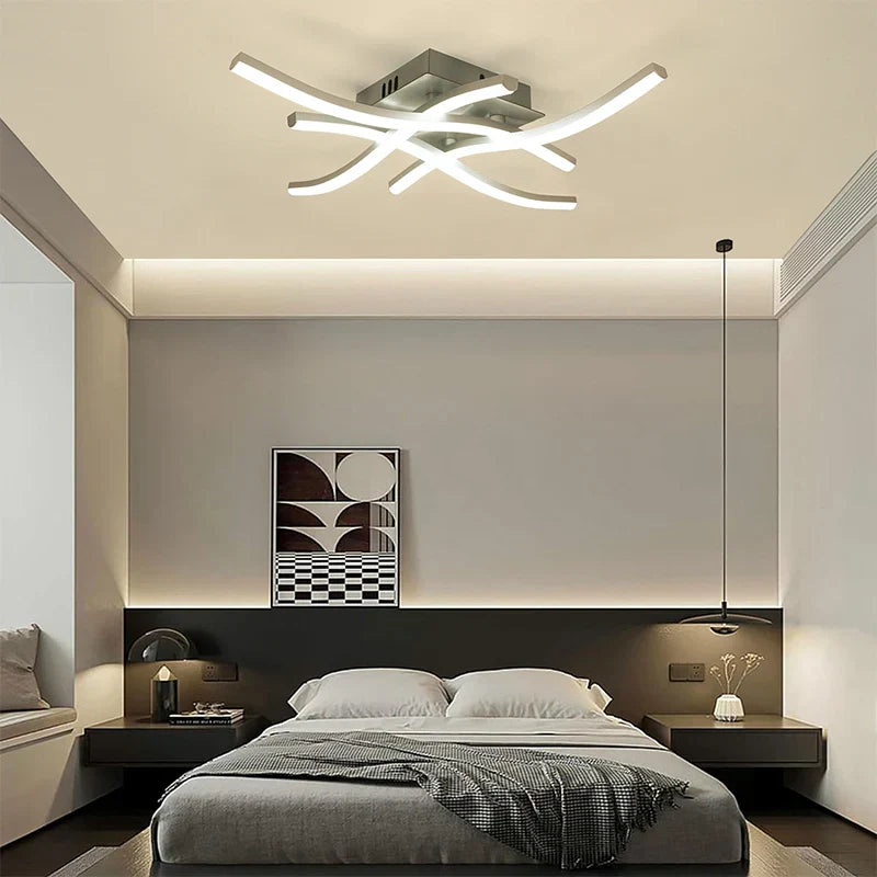 LumièreCourbe - Lampe LED Moderne pour Balcon et Intérieur