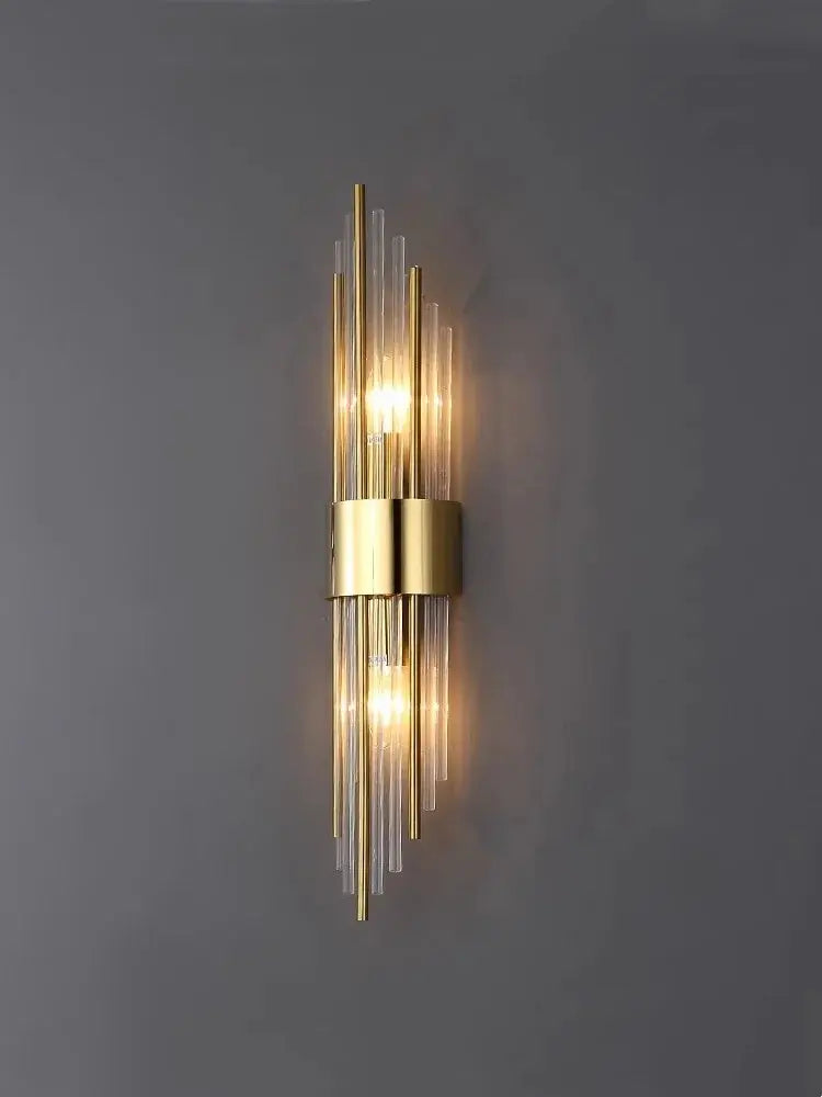 Éclat Doré - Applique Murale Moderne en Verre et Or