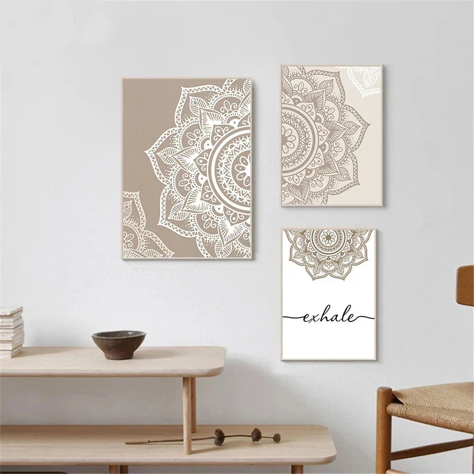 Art de peinture en diamant floral beige