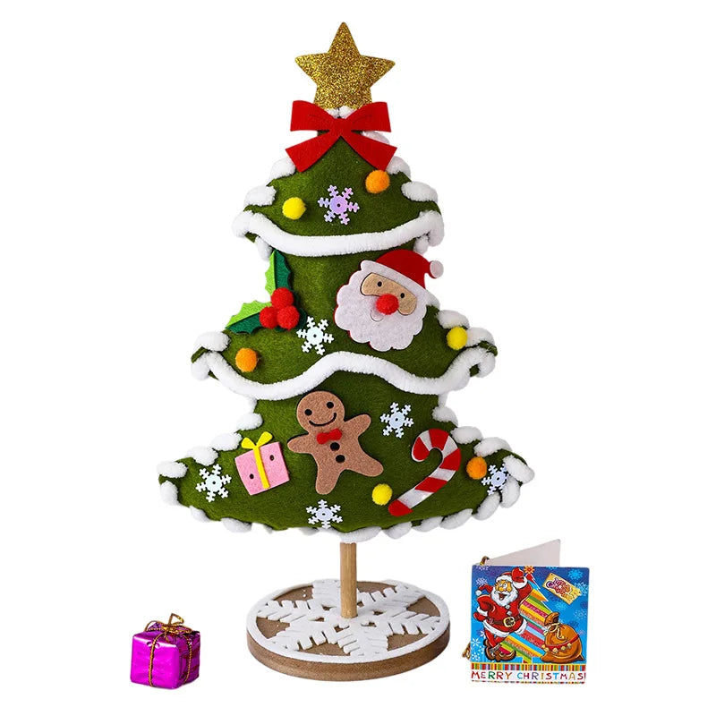 Kits de bricolage DIY pour l'arbre de Noël des enfants - Décorations faites à la main amusantes et jouets en puzzle pour les cadeaux de vacances