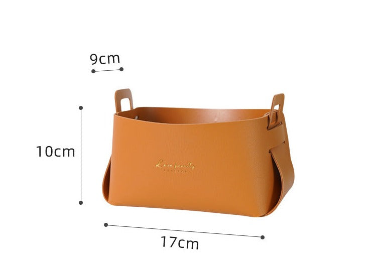 Bacs de rangement en simili cuir