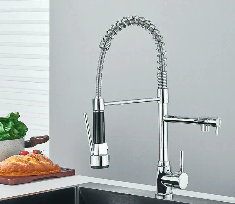 MixMaster – Robinet de cuisine mélangeur flexible pivotant à 360°