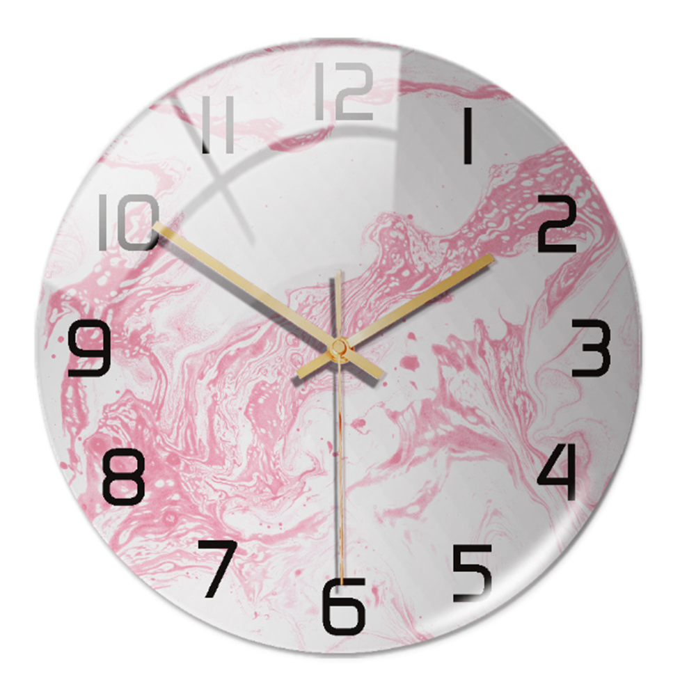 Montre murale en marbre stylé avec mécanisme silencieux