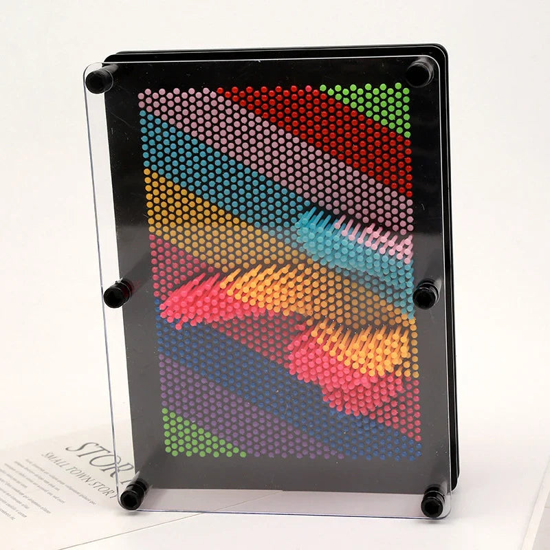 Jouet de peinture à aiguille en main 3D vibrant - Pendule coloré pour enfants, 12,5 cm Jeu interactif unique