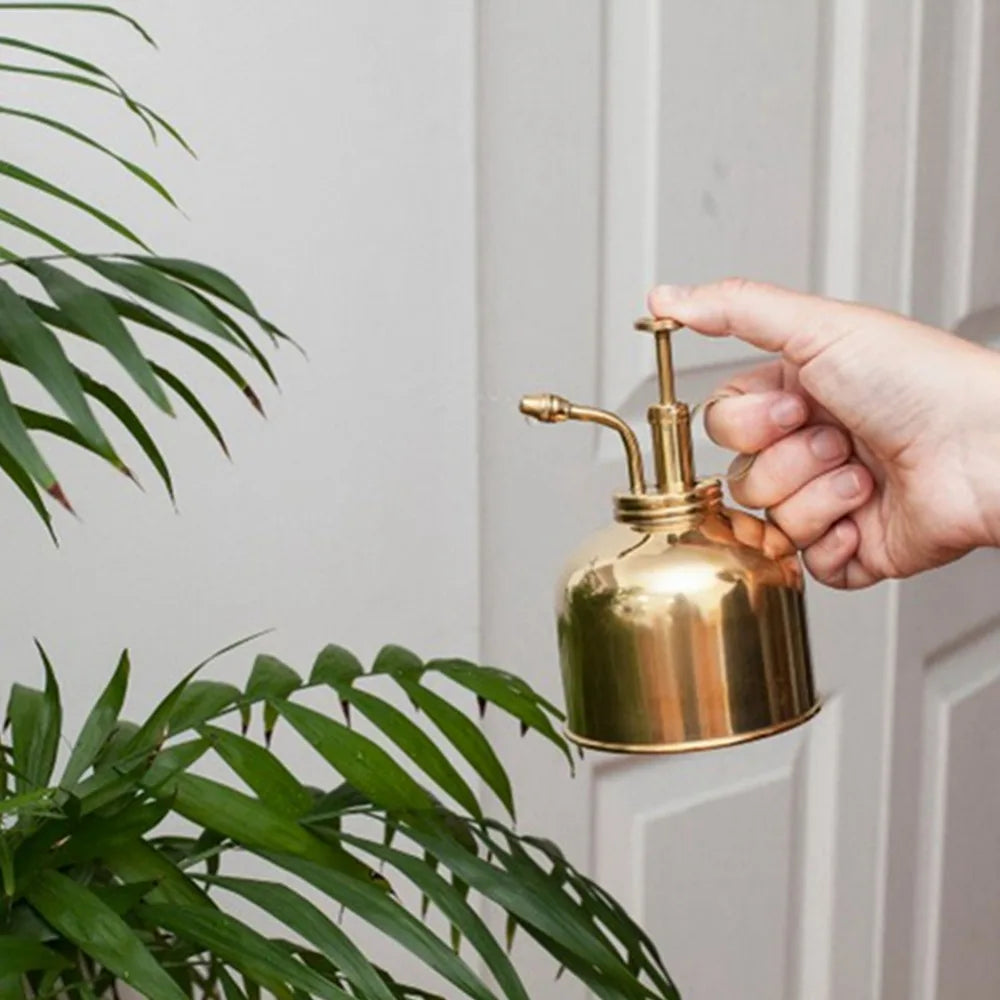 Floroux Premium Pulvérisateur de plantes | Bouteille dorée pour l'entretien des plantes | Accessoire élégant pour les plantes d'intérieur