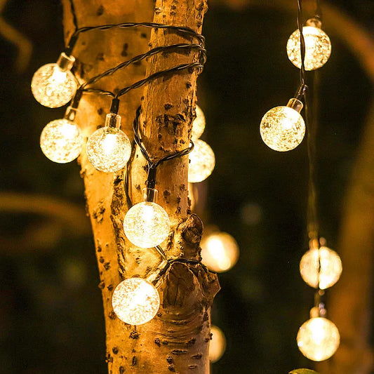 TwinkleGlow™ Solar LED String Lights | Outdoor Lighting for Garden & Terrace | Waterproof Flashing Lights for Every Season