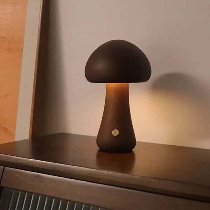 Lampe Tactile Champignon, Lumière Douce et Apaisante