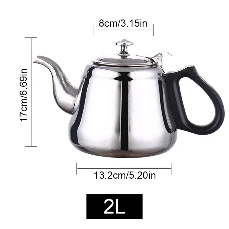 Théière en acier inoxydable 1,2 L/1,5 L/2 L