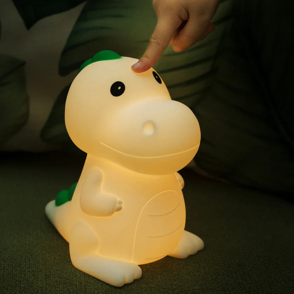 DinoLumi - Lampe de Nuit LED Rechargeable à 7 Couleurs