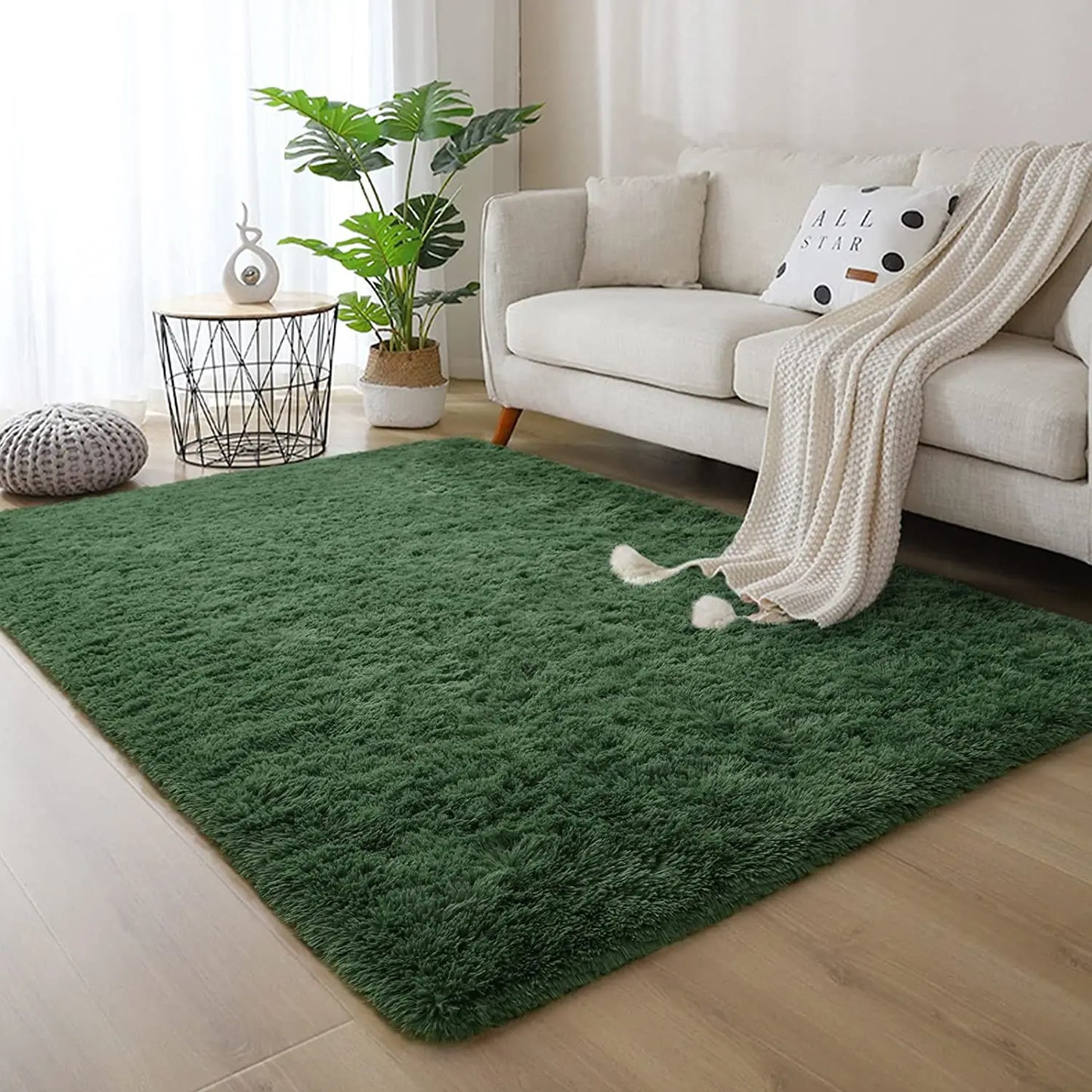 Tapis en peluche moelleux – Tapis doux et anti-dérapant pour les chambres, les salons et les chambres d'enfants