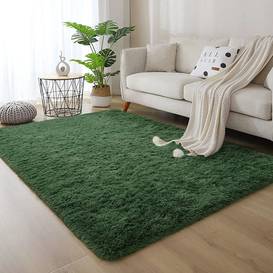 Tapis en peluche moelleux – Tapis doux et anti-dérapant pour les chambres, les salons et les chambres d'enfants