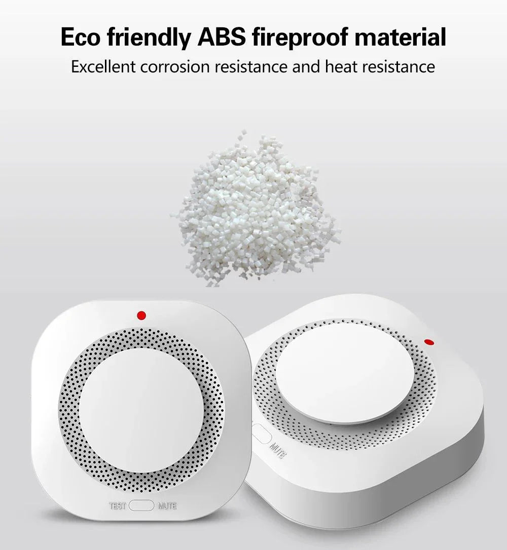 Détecteur de fumée et alarme intelligente Tuya - Alarme 80db contrôlée par WiFi via les applications SmartLife Google Alexa