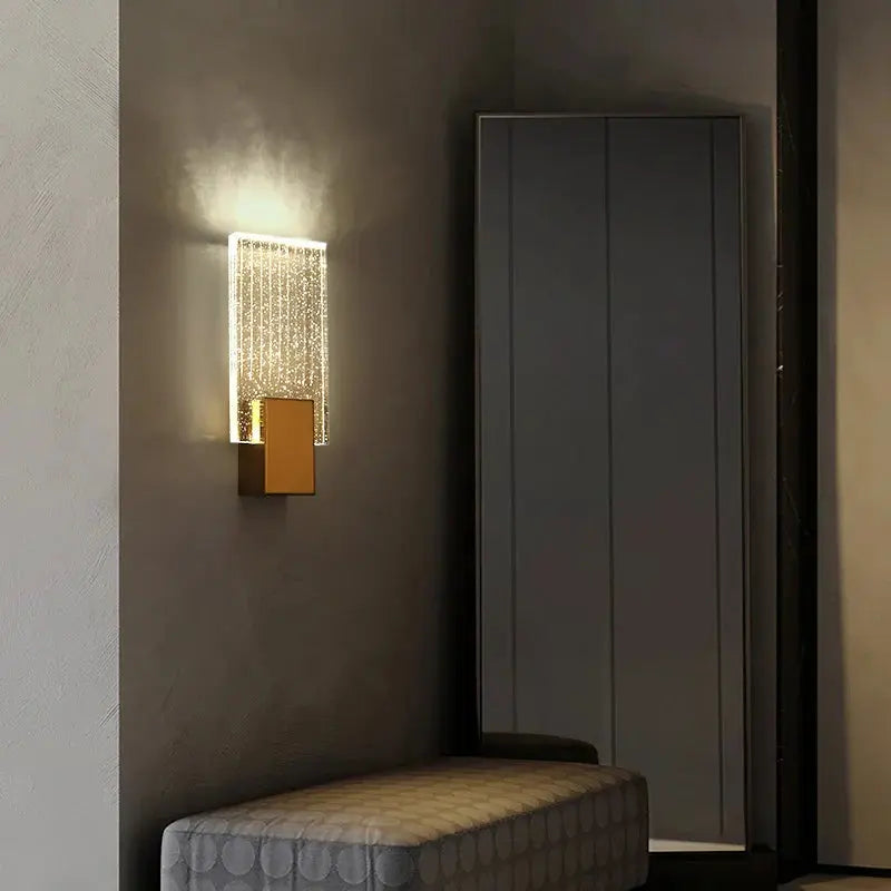 ÉléganceLumi - Applique Murale en Cristal Doré