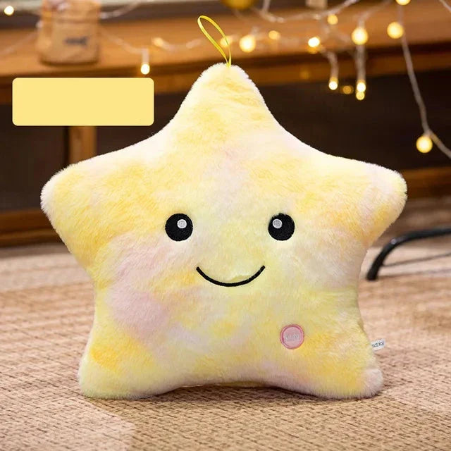 Lumière en peluche étoile LED - Coussin en étoile lumineux et doux, jouet en peluche pour enfants et décoration intérieure, parfait cadeau d'anniversaire