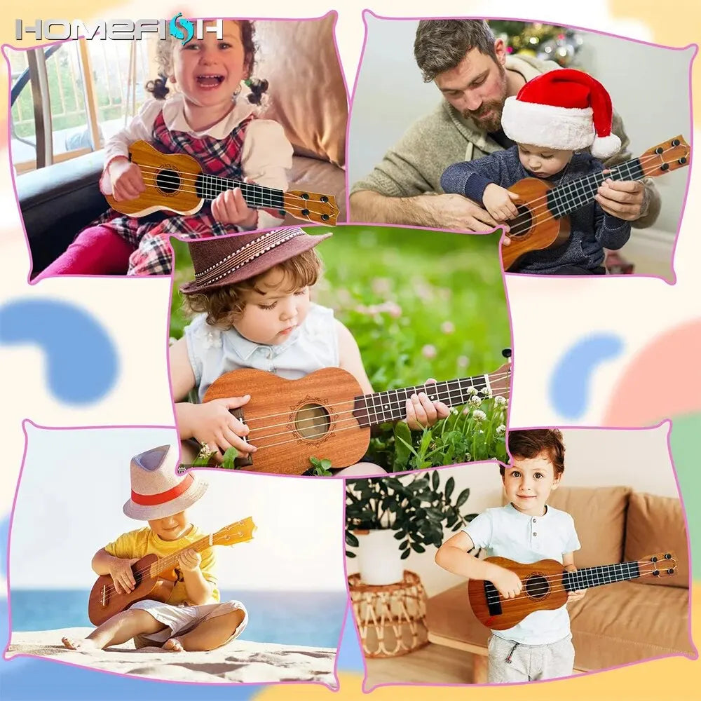 Jouet Ukulélé Éducatif pour Enfants - Guitare Amicale pour Enfants pour Apprentissage Musical, Design ABS Durable, Cadeau Unisexe pour Âges 3+ 35 cm (13,7 pouces)