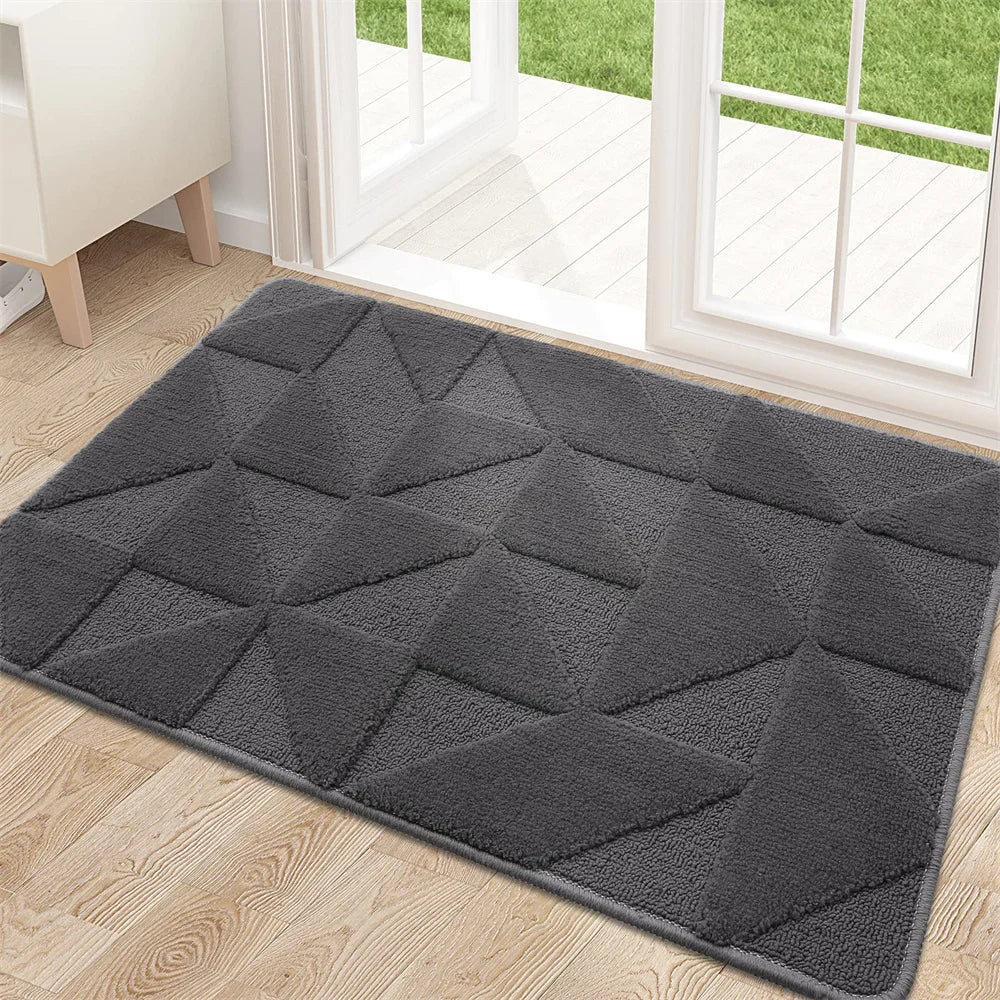 Tapis antidérapant de capture de saleté 80 × 120 cm – Tapis répulsif à saleté pour zone d'entrée, salle de bain, salon, cuisine et couloir