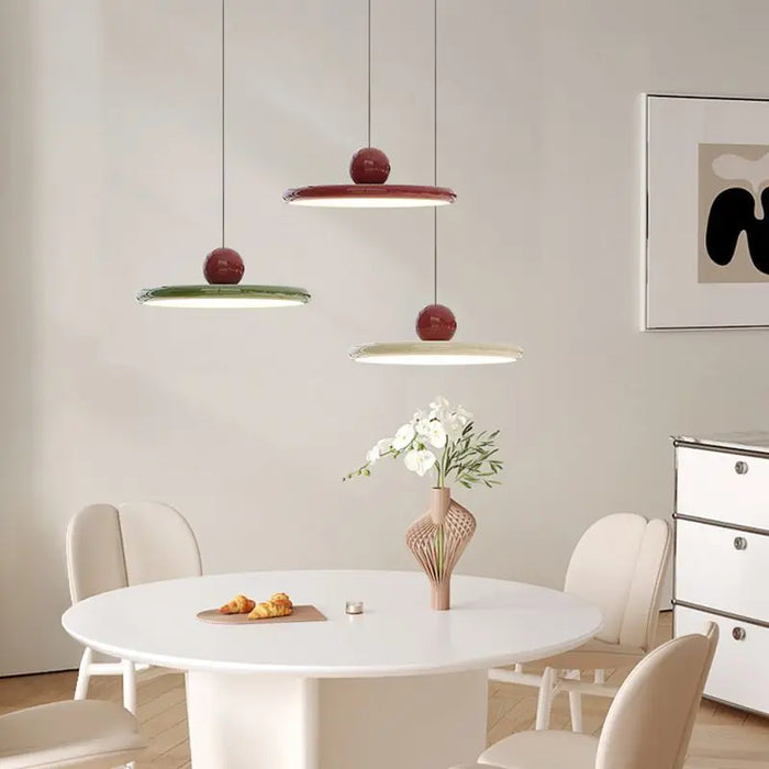 LumaVerre - Suspension en Verre Style Bauhaus avec Éclairage LED