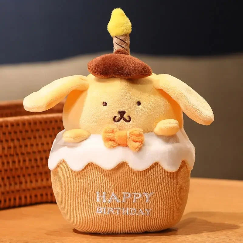 Floroux - Gâteau d'anniversaire en peluche magique avec bougie musicale