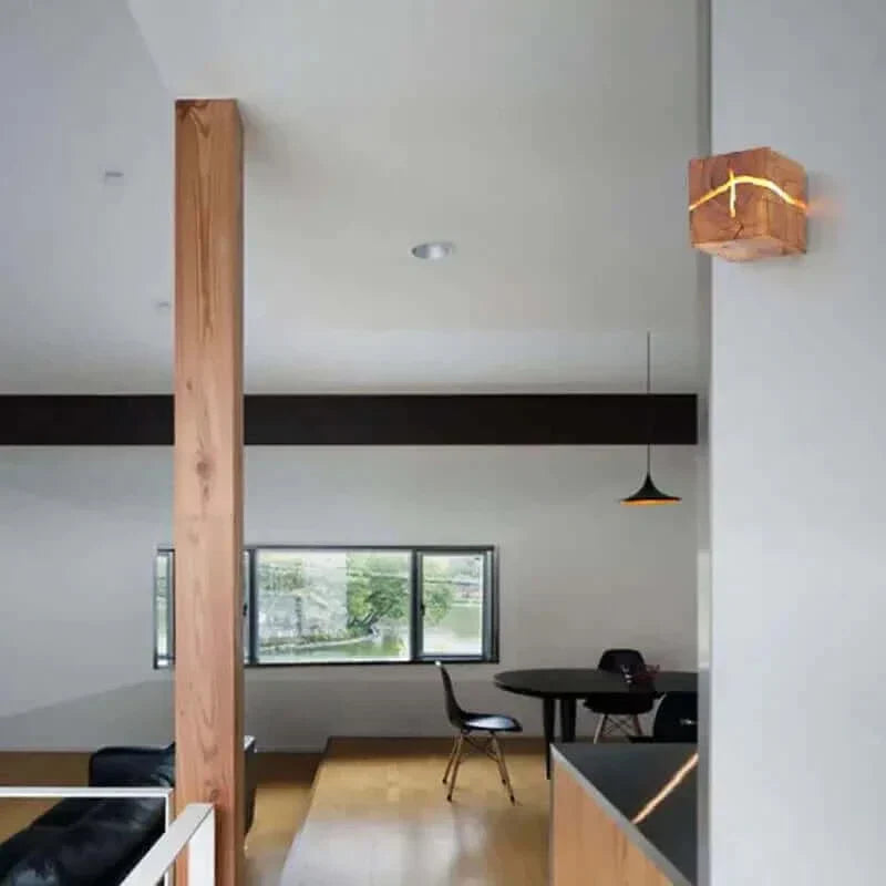Appliques murales en bois naturel