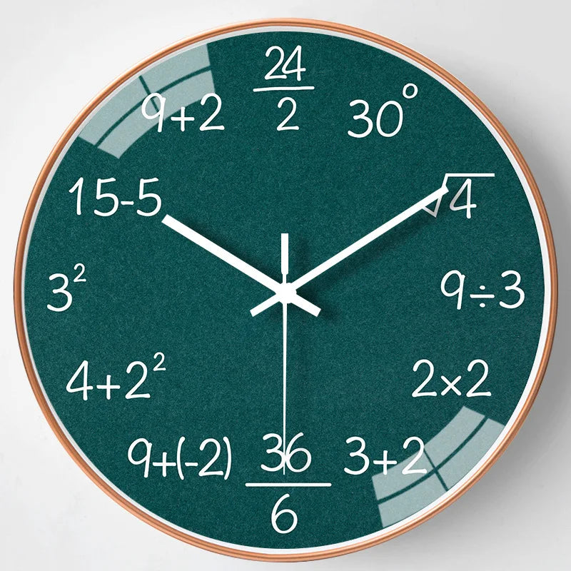 ChalkBoard Clock - Décoration murale des formules mathématiques