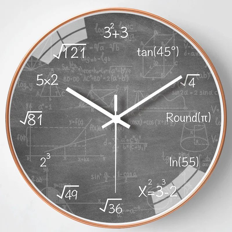 ChalkBoard Clock - Décoration murale des formules mathématiques
