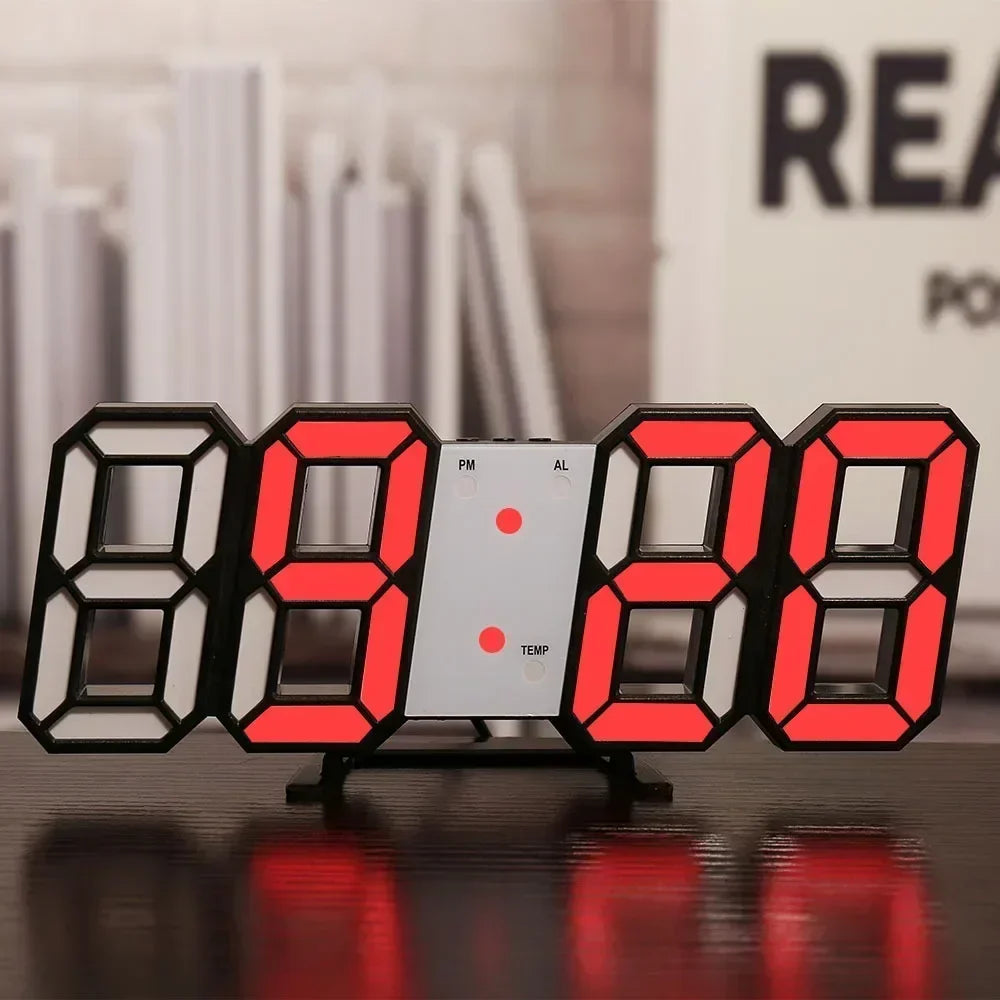 Horlogix – Horloge LED 3D pour Décoration Intérieure Moderne