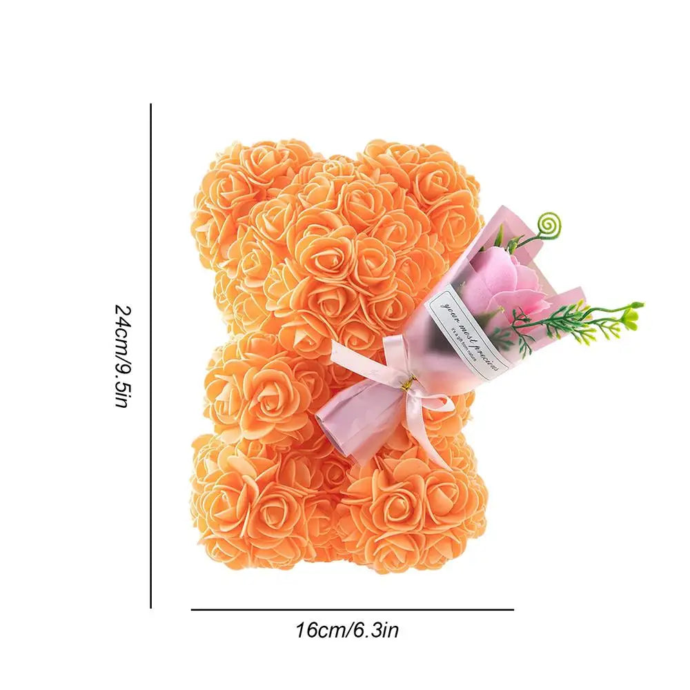 Floroux - Ourson romantique avec fleur pour les occasions spéciales