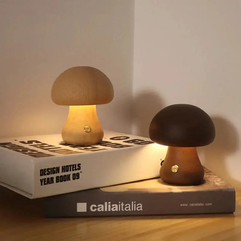 Lampe Tactile Champignon, Lumière Douce et Apaisante