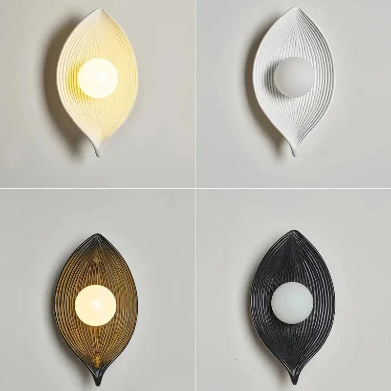 Feuill'Or - Applique Murale LED Feuille d'Or Élégante